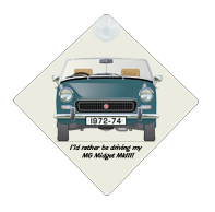 MG Midget MkIII (Rostyle wheels) 1972-74 Car Window Hanging Sign